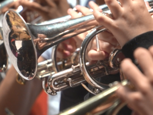 trumpets playing